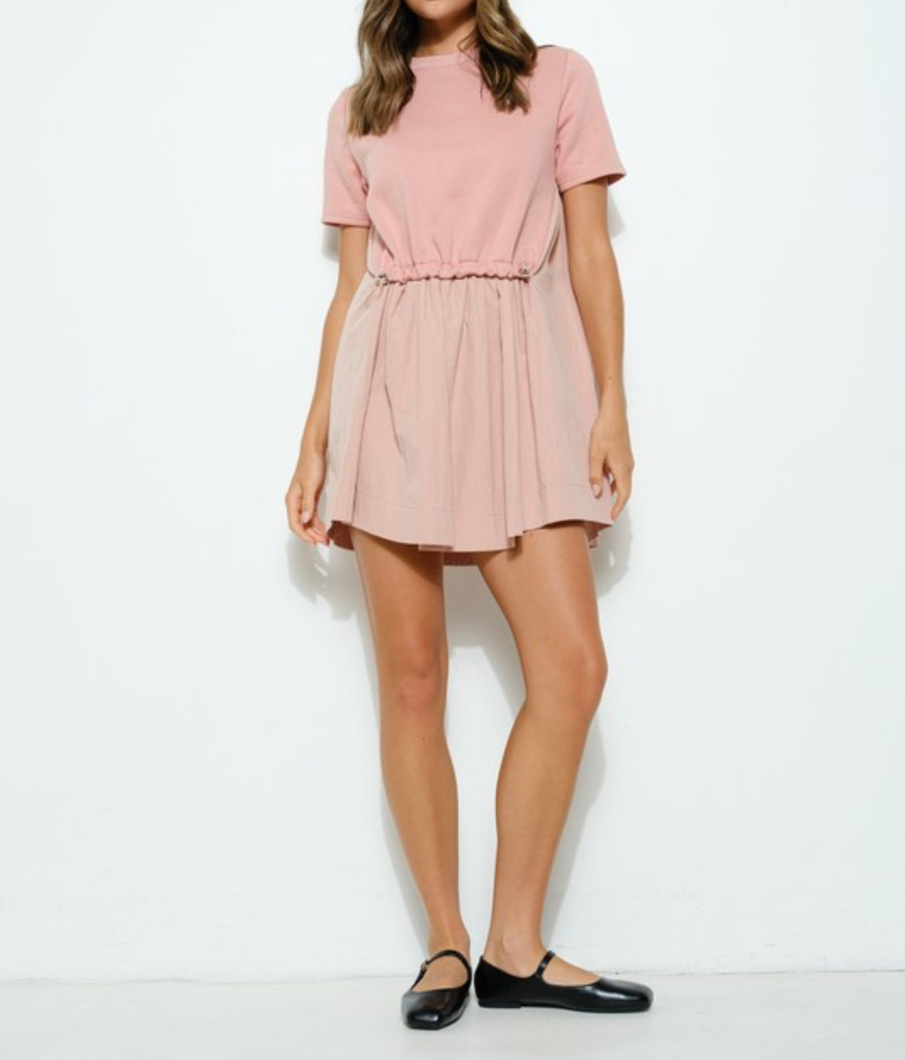 Sweatshirt Drawstring Mini Dress