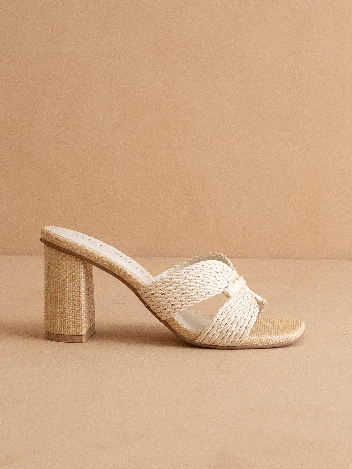 Santiago Raffia Heel