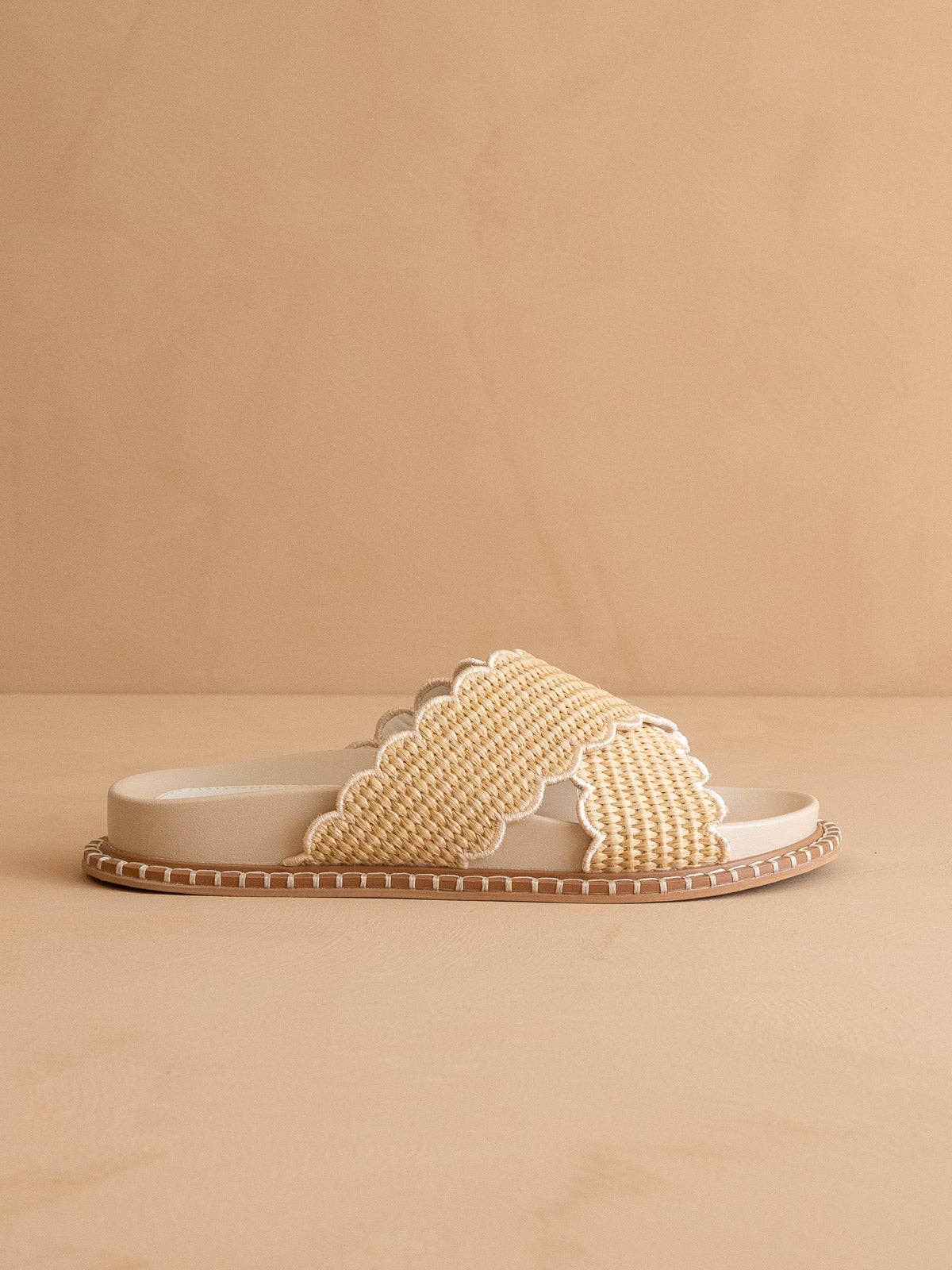 Fabby Raffia Slide