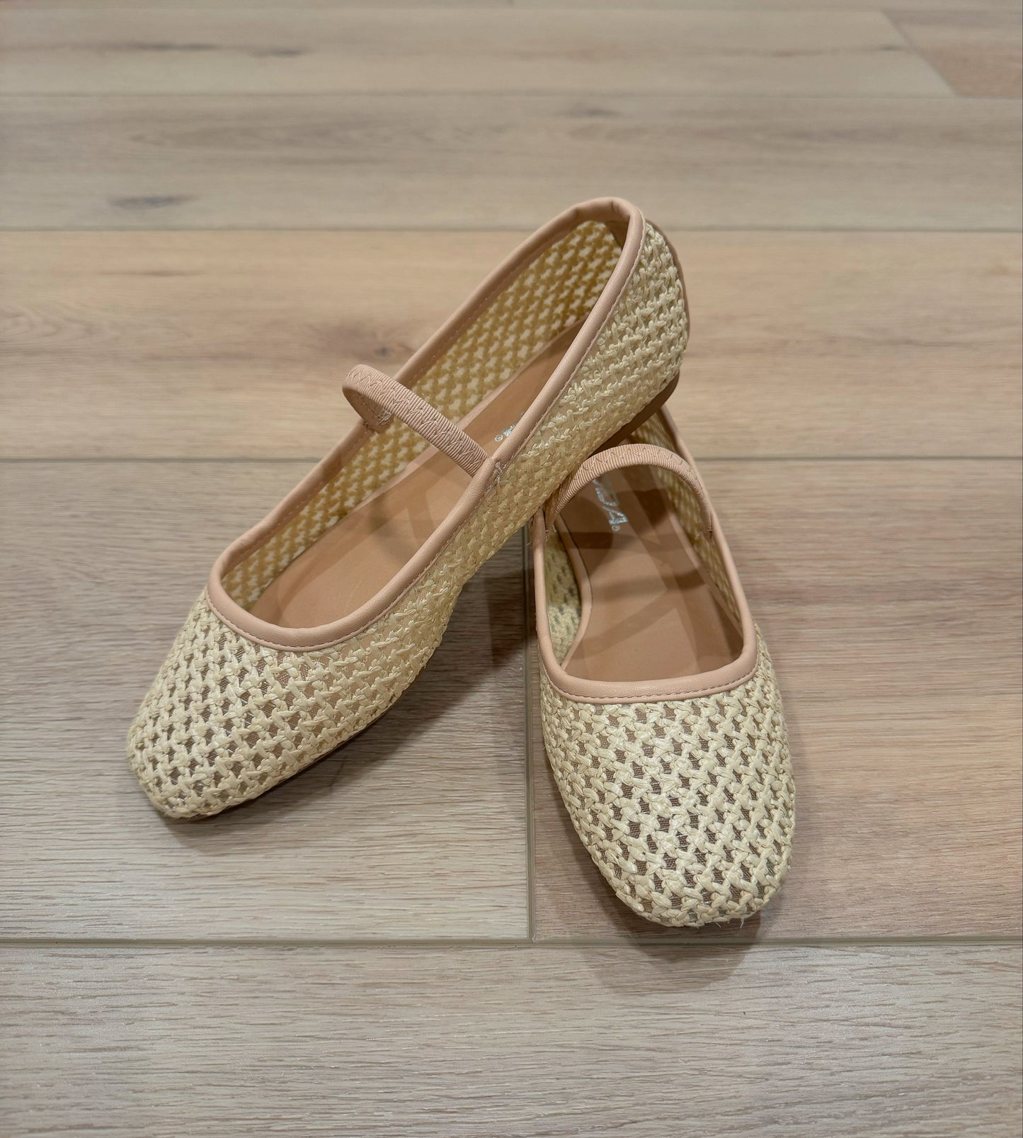 Raffia Ballet Flats